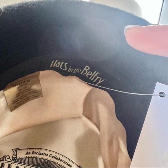 Black Cloche made by Hats in the Belfry. Brand New. 100% wool. - Picture 7 of 8